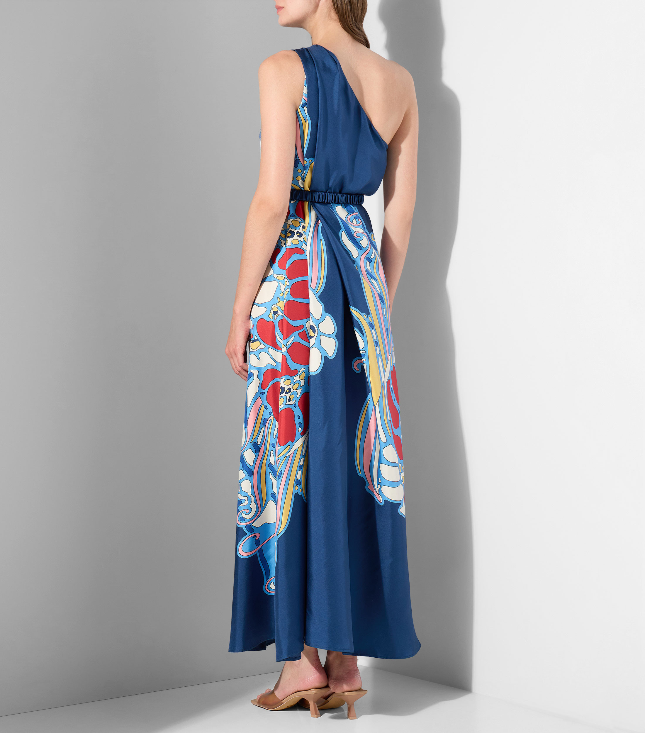 Vestido largo estampado Mujer